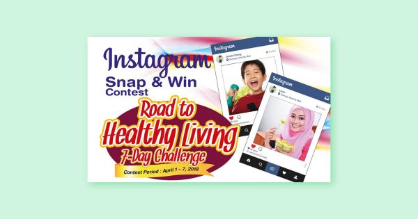 Instagram Snap & Win Contest: Road to Healthy Living (7-days Challenge)