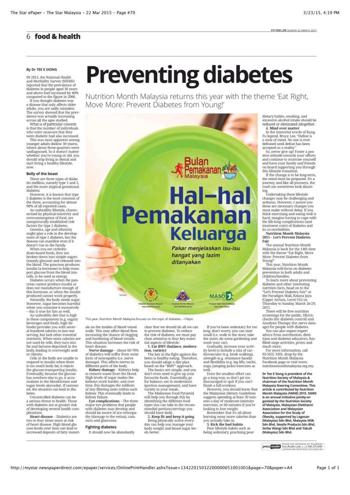 Preventing diabetes