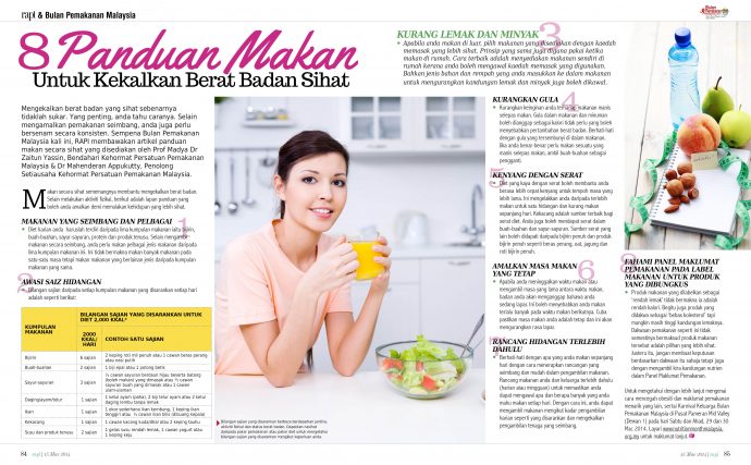 8 Panduan Makan Untuk Kekalkan Berat Badan Sihat