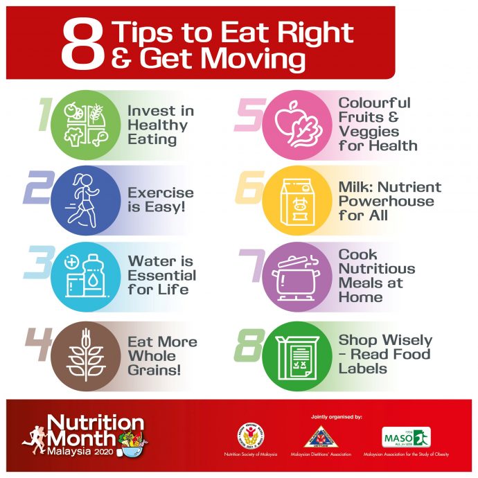 8 tips to eat right and get moving