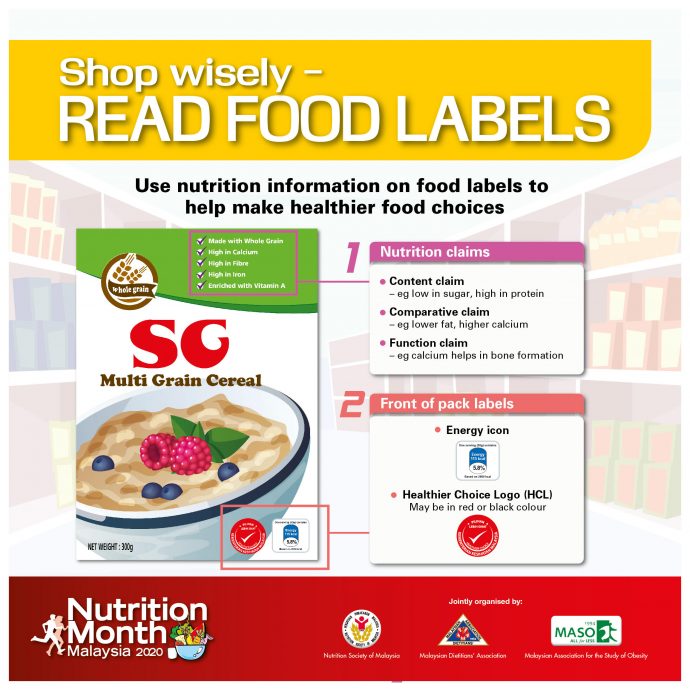 Use nutrition information on food labels to help make healthier food choices.