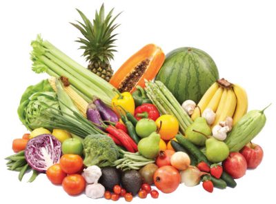 Assorted fruits and vegetables