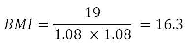 BMI formula example