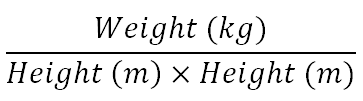 Body Mass Index (BMI) formula